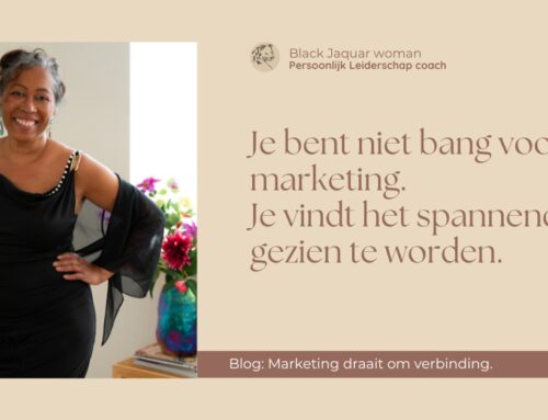 Je bent niet bang voor marketing. Je vindt het spannend om gezien te worden.